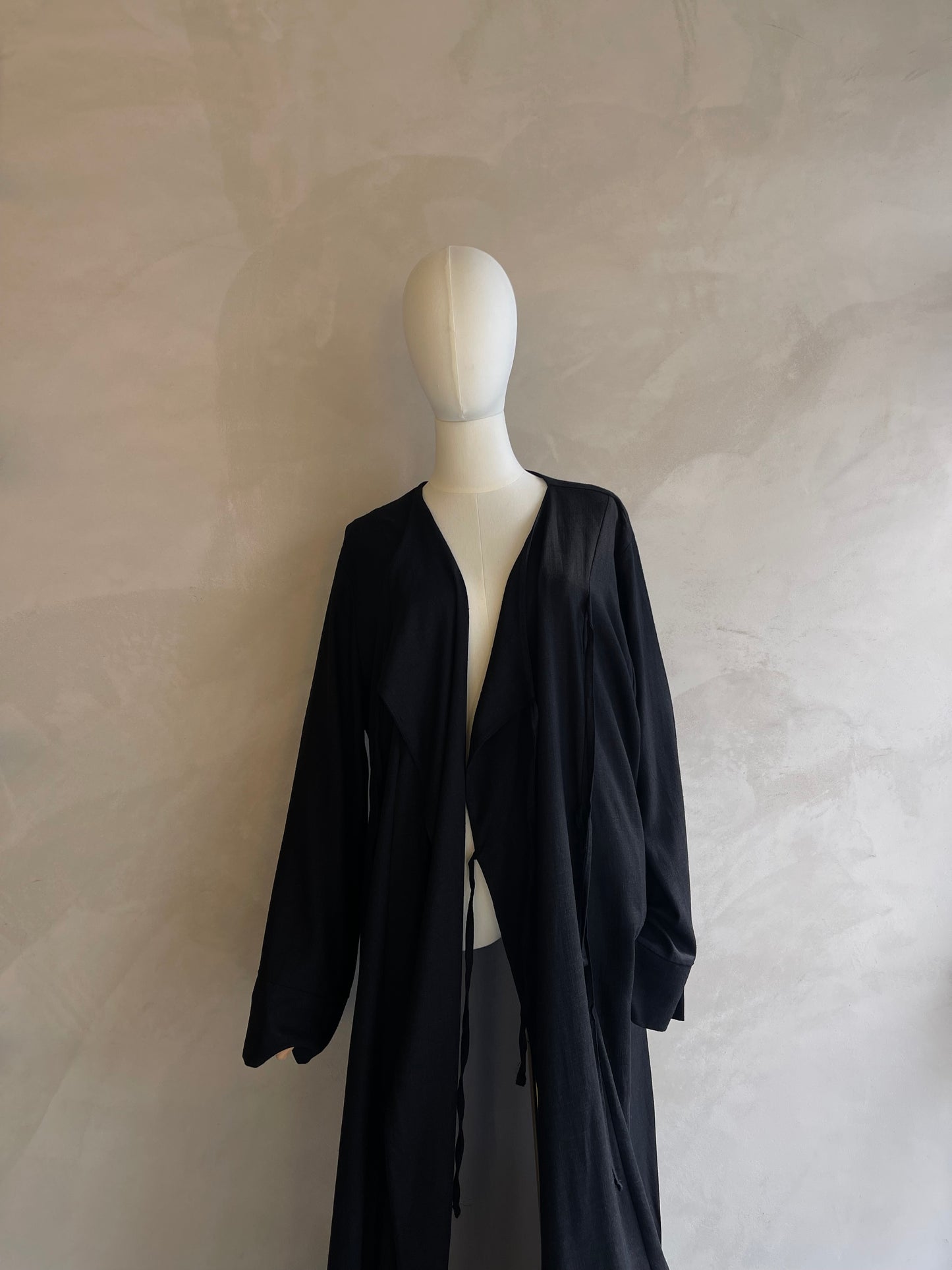 Coal Wrap Tie Abaya