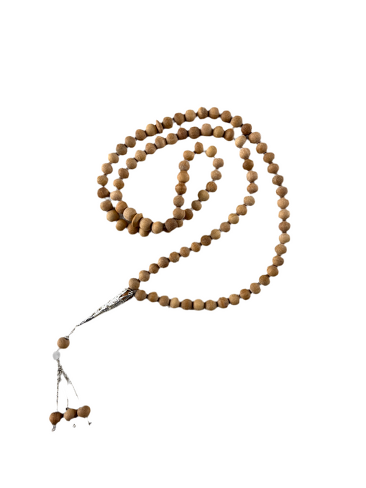 Brown tasbeeh with silver tassel