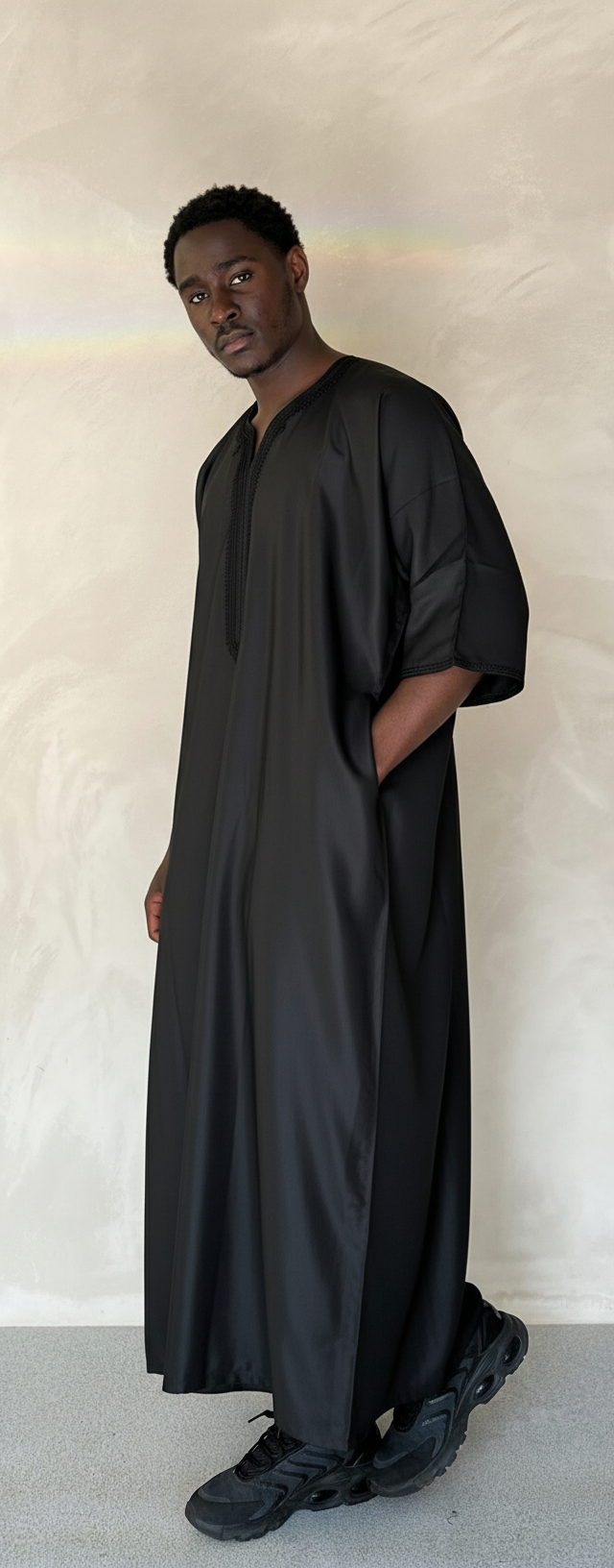 Black Moroccan Thobe