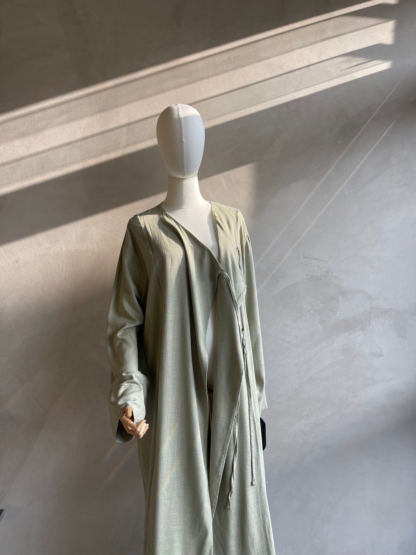 Sage Wrap Tie Abaya