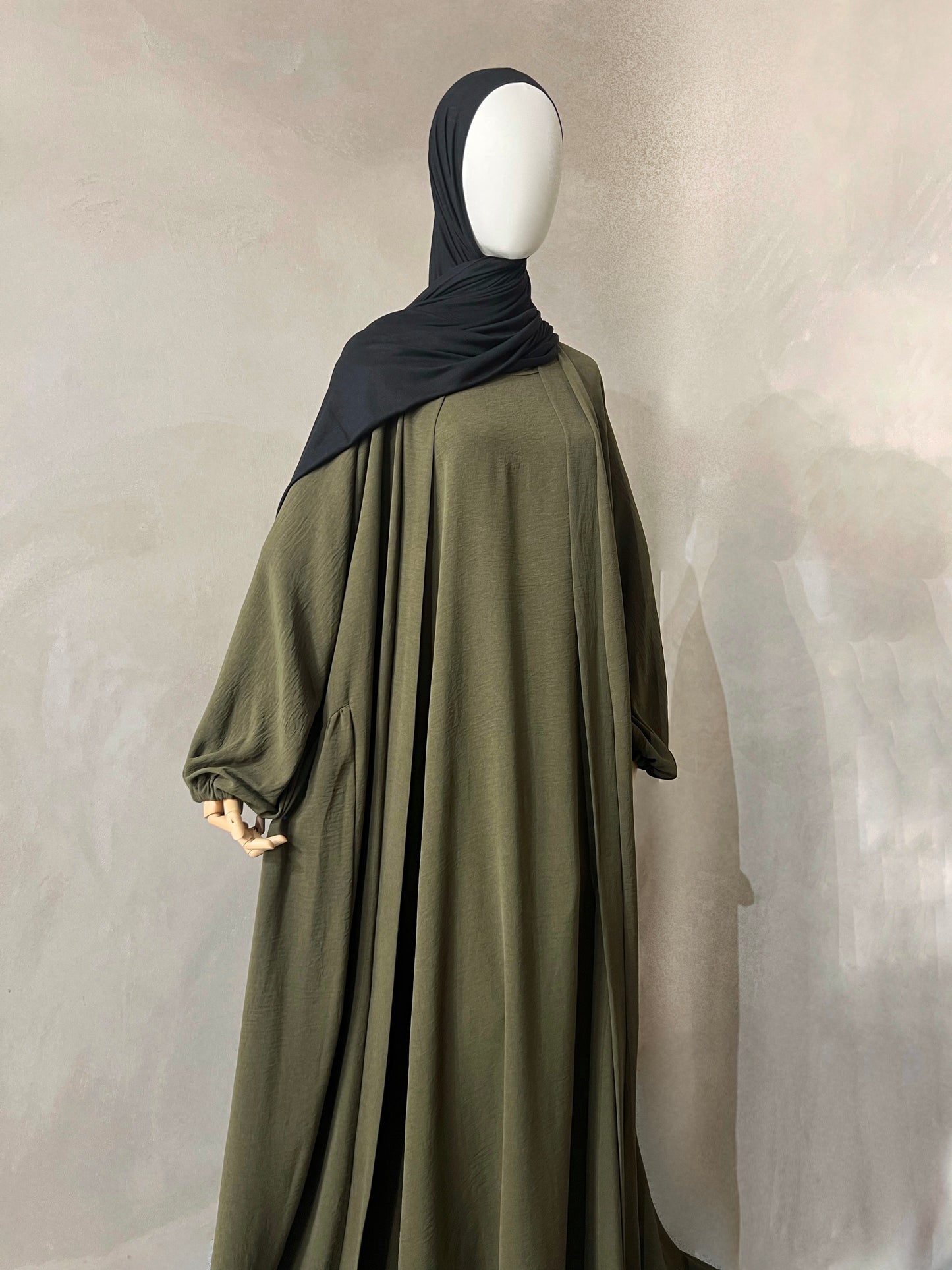 Olive Hawa Open Abaya set