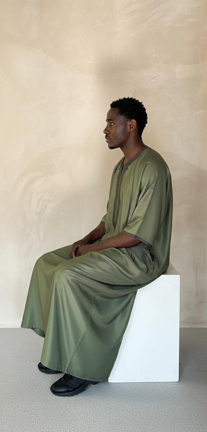 Khaki Moroccan Thobe