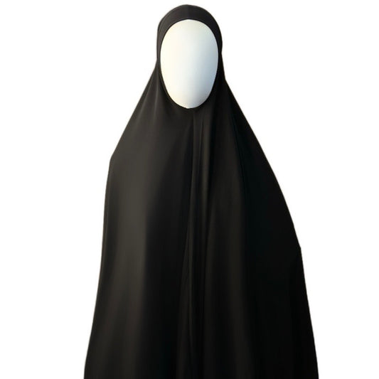 Navy Blue Premium Jersey Long Prayer Pull-on Hijab