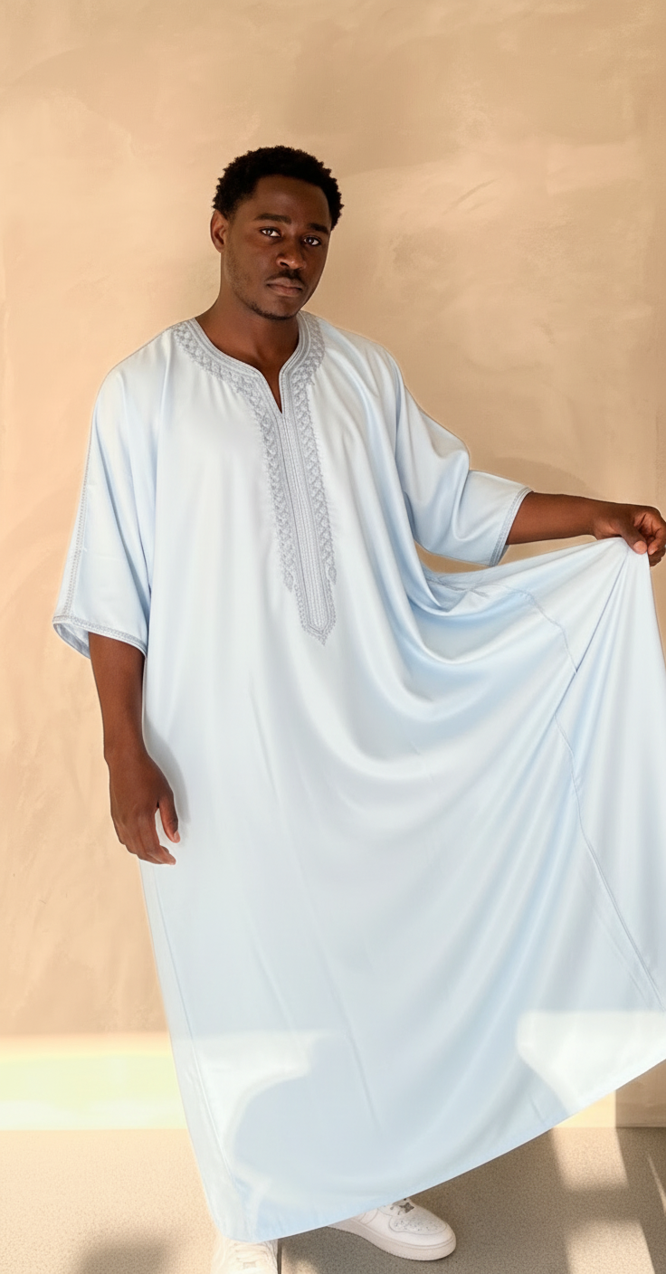 Sky Blue Moroccan Thobe
