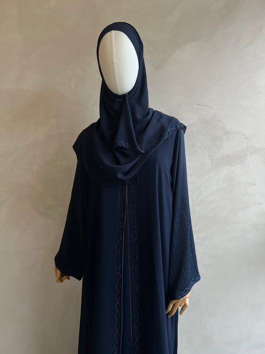 Midnight blue Chiffon Abaya